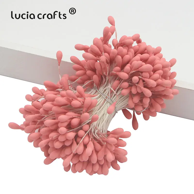 Lucia crafts 280 шт./лот 3 мм Разноцветные Двойные головки diy цветок тычинки украшения торта ручной работы C1303