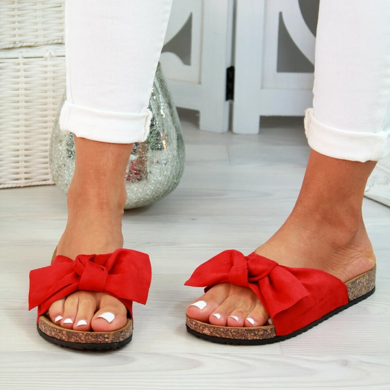 

Fashion New Women Summer Beach Slippers Breathable Linen Flip Flops Female Casual Flax Slippers Sandals Floral Bow Indoor Shoes