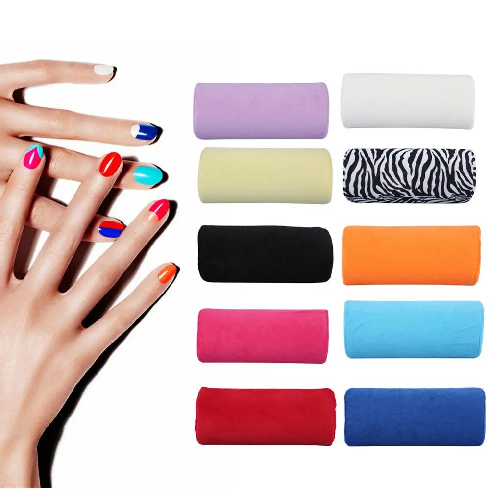 

10 Colors Nail Art Soft Hand Rests Washable Hand Cushion Sponge Pillow Holder Arm Rests Small Manicure Hand Rests Pillow Cushion