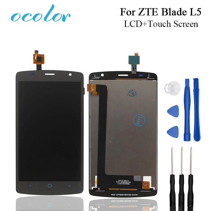Ocolor для zte Blade L5 ЖК-дисплей и сенсорный экран хороший экран дигитайзер сборка Замена с инструментами для zte Blade Mobile