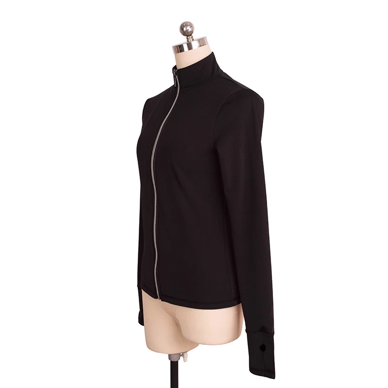 Jacket Women Figure Skating Competition Artistic Gymnastics Training Competition Zipper Top Patinaje Warm Skateboard Pattern figure skating jacket