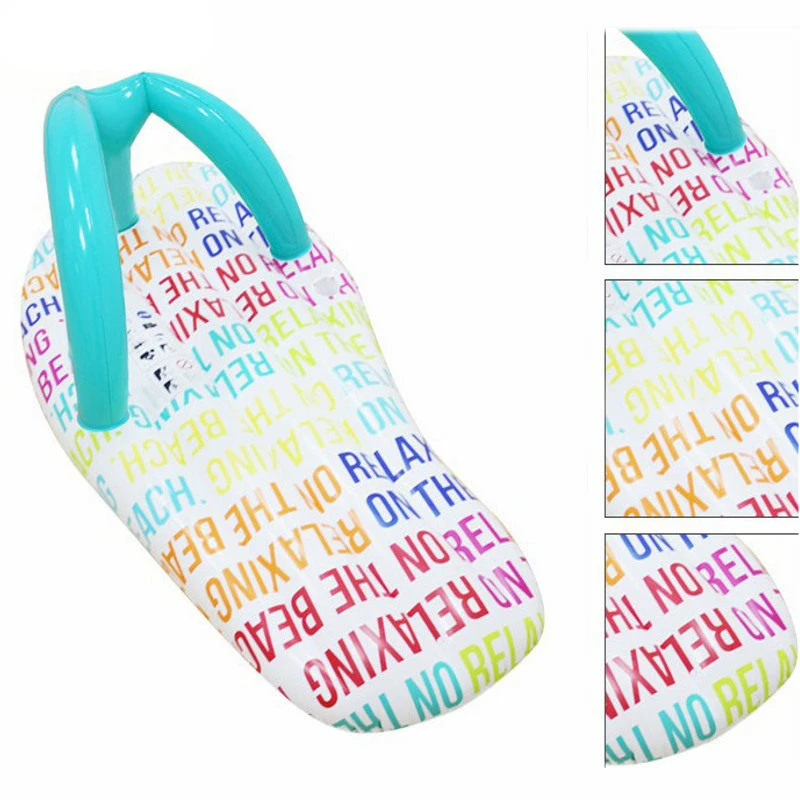 New-Rainbow-Air-Mattress-slipper-Floating-Row-Beach-Inflatable-Water-Mattress-Toys-Floating-Bed-Raft-Swimming