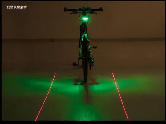 Top ROBESBON5 LED+ 2 Laser Bicycle LED Tail Light Safety Warning Light 7 Modes Night Mountain Bike Rear Lamp Bicycle Light Accessori 7