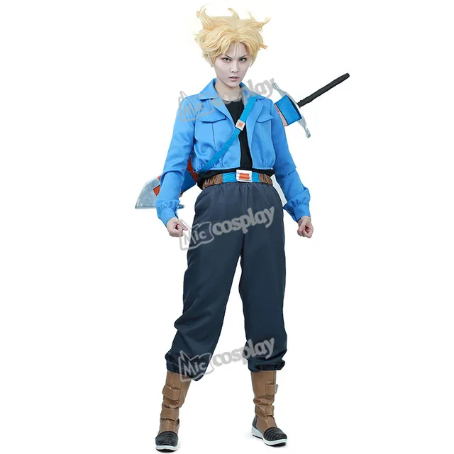 Anime Dragon Ball Super Trunks Cosplay Costume Halloween Party Men