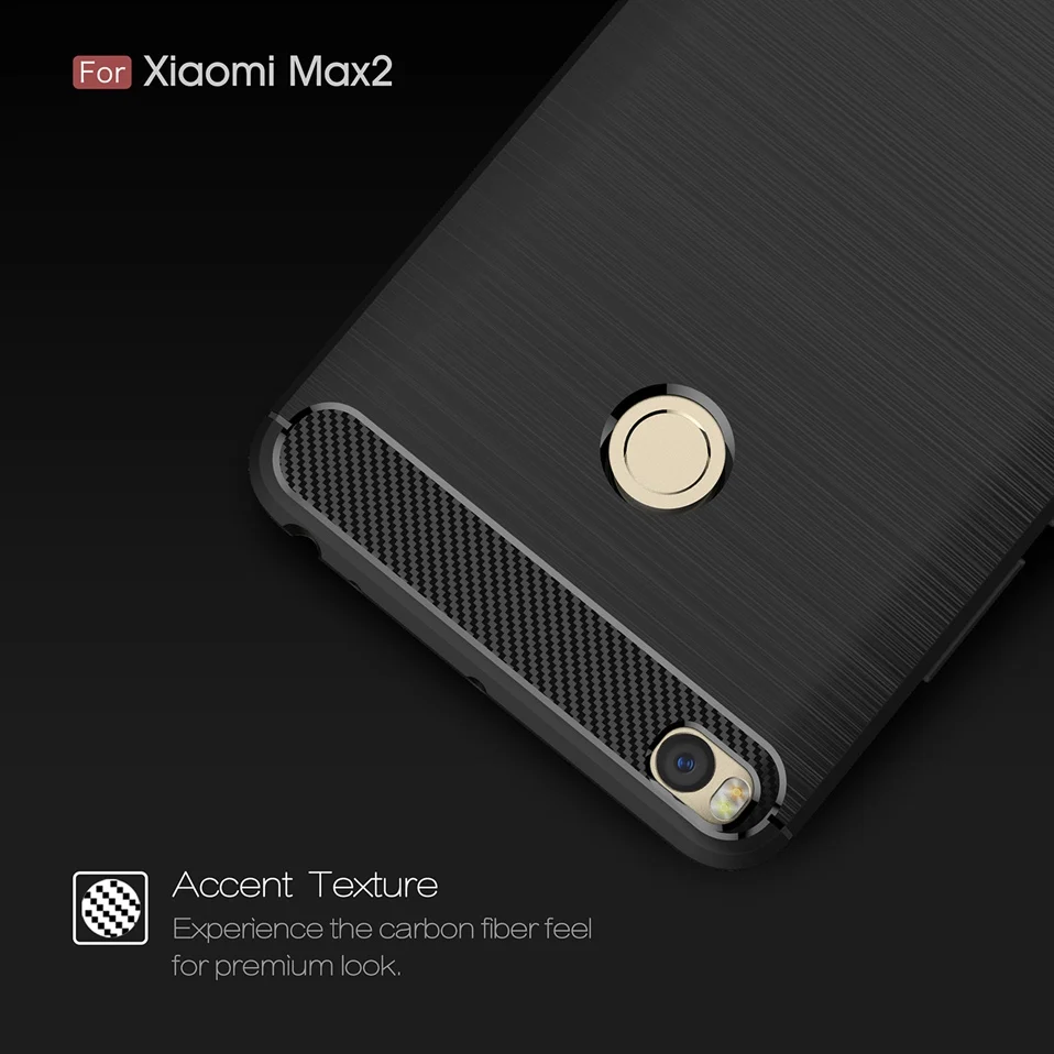 Reaoom for Xiaomi Mi Max 2 Phone Case Carbon Fiber Back Cover for Xiaomi Max 2 Mi Max2 Fashion Slim Soft TPU Protection Shell (3)