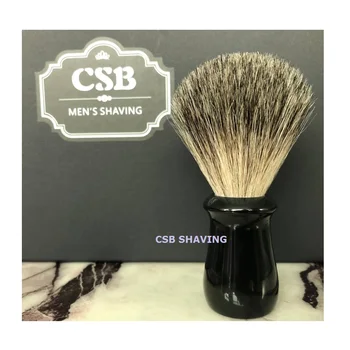 

CSB 20mm Pure Badger Hair Shaving Brush Barber Shop Salon Tool Black Resin Handle Men's Shaving Mustache Beard Shave Wet