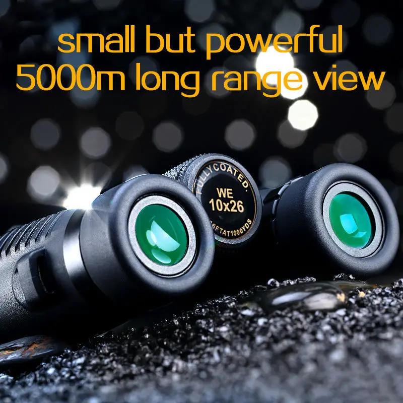 USCAMEL HD 10x26 مناظير قوية التكبير طويلة المدى 5000 m المهنية للماء للطي تلسكوب واسعة زاوية الرؤية الصيد