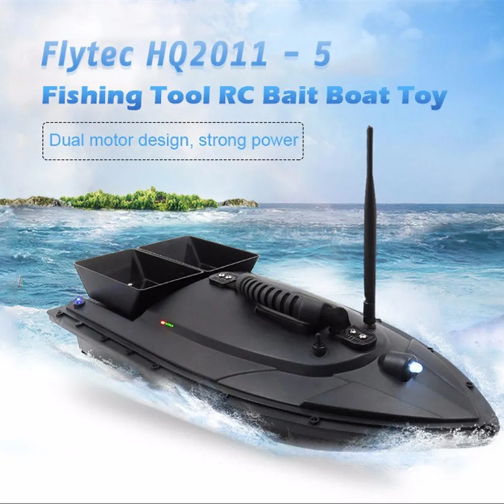 

Flytec HQ2011-5 Outdoor Fishing Tools Smart RC Fishing Lure Bait Boat Radio Control Fish Finder Fish Boat Speedboat Toys