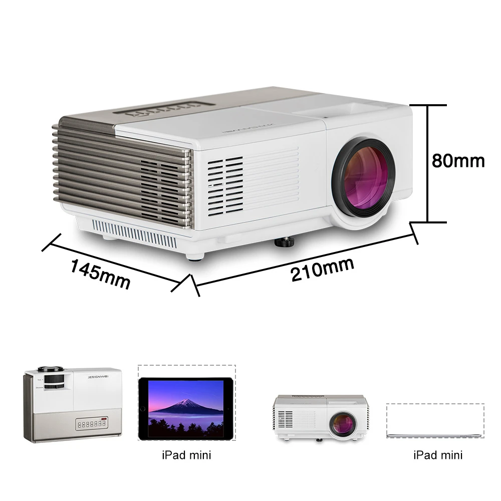 A3/A3AB HD 720P светодиодный мини проектор для 1080P беспроводного Wi Fi видеопроектора HDMI