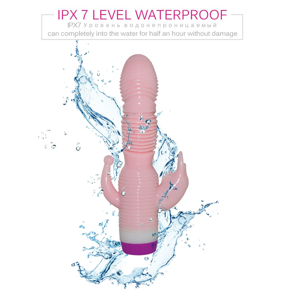 Mulit speed Vibration & 4 Function 360 Rotation Double Penetrations Rabbit Anal Sexe Toys for Woman Adult Products Sexspeeltjes