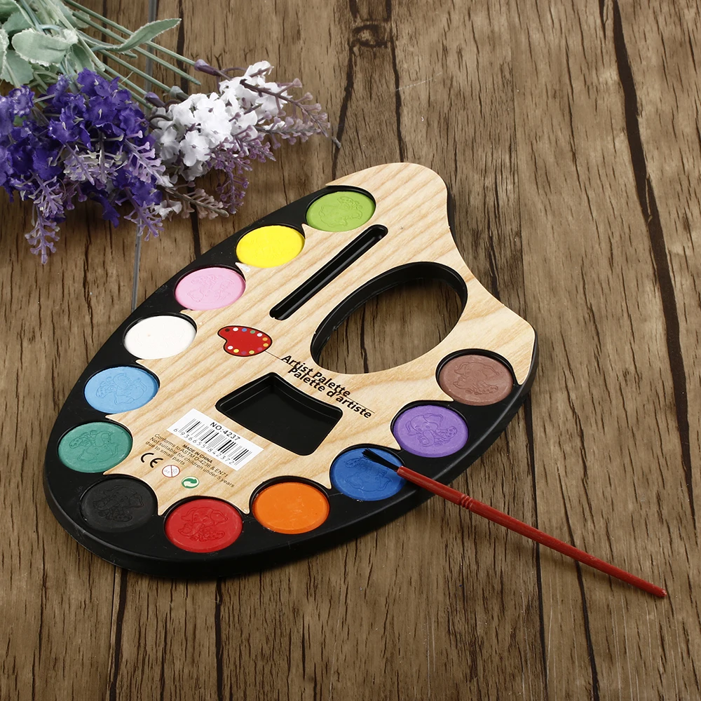 

New 1PC Art Paint Plastic Drawing Tray Color Palette For Oil Watercolour Learning Pupil Painting Pallet DIY Paint Accessories