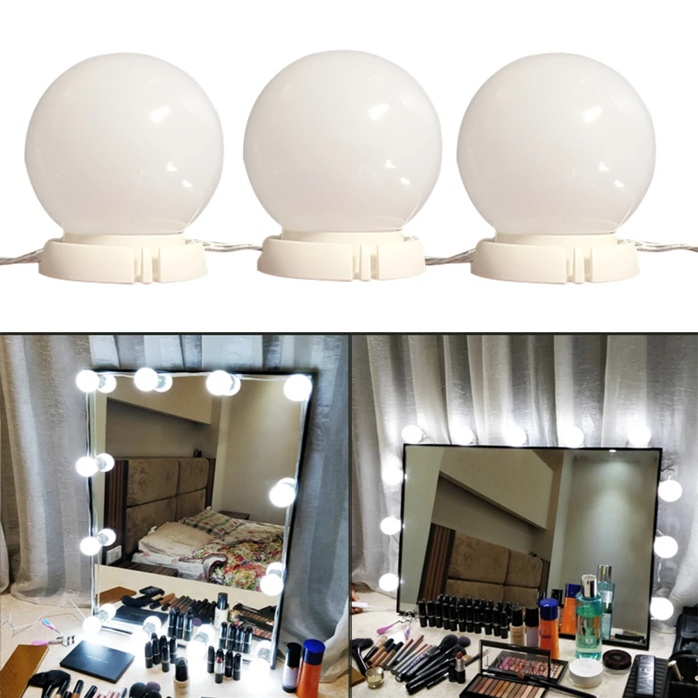 Makeup Mirror Vanity Led Light Bulbs Kit 10 Led Bulbs Cosmetic