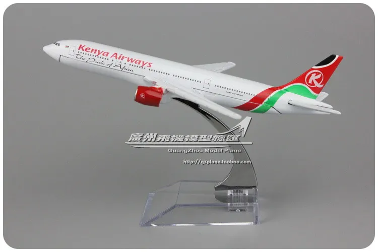 5pcs/pack Brand New 1/400 Scale Airplane Model Toys Kenya Airways