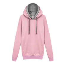 2016 Winter Women Warm Hoodies Basic Pullovers Solid Sweatshirts Plus Size