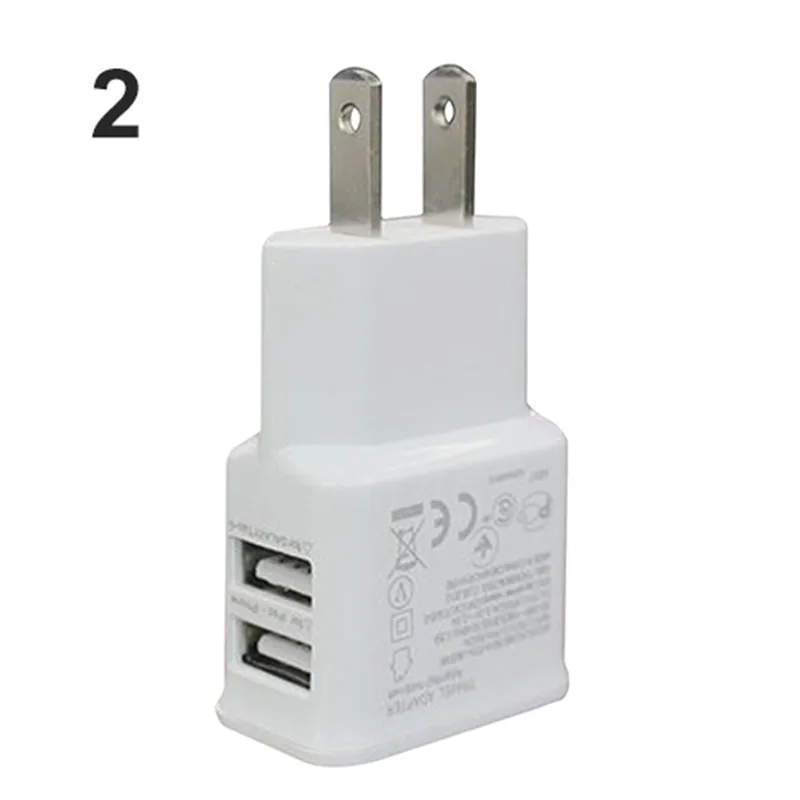 2.1A/1A на 2-портный Dual Порты и разъёмы USB сетевой адаптер Зарядное устройство штепсельная вилка американского стандарта для samsung S4 S5 для iPhone Универсальный держатель для мобильного телефона
