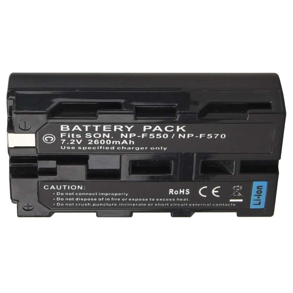 

1Pc 7.2V 2600mAh NP-F550 NP F550 NP-F570 Rechargeable Digital Camera Bateria battery Pack For Sony NP-F550 NP-F570 Battery