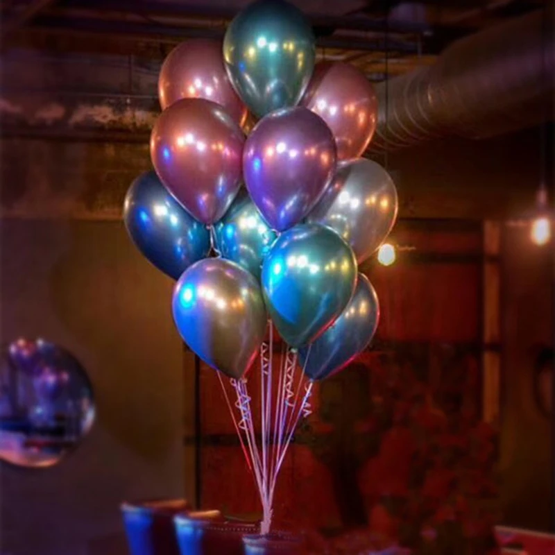 10pcs 12inch NEW Metallic Latex Balloon Thick Pearly Metal Chrome Alloy Colors Glossy Balloons Wedding Party Decoration baloon (32)