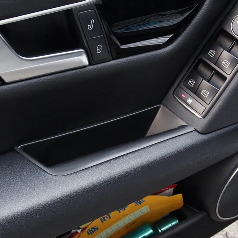 Car Door Armrest Handle Holder Storage Box For Mercedes Benz C Class W204 2008-2014 storage container,car door storage cover