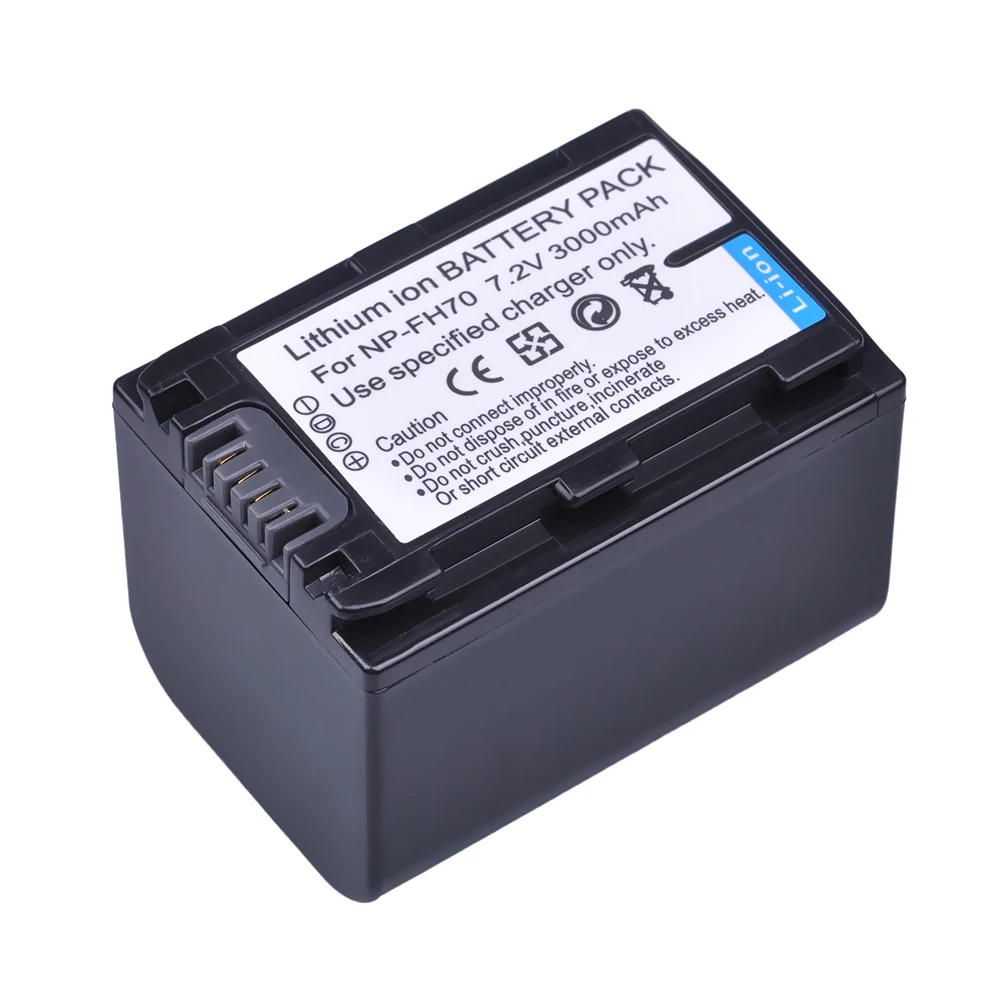 PowerTrust 1Pc 3000mAh NP FH70 NPFH70 Аккумулятор для SONY HDR CX12E CX7E SR10E SR11E SR12E Camera|Цифровые