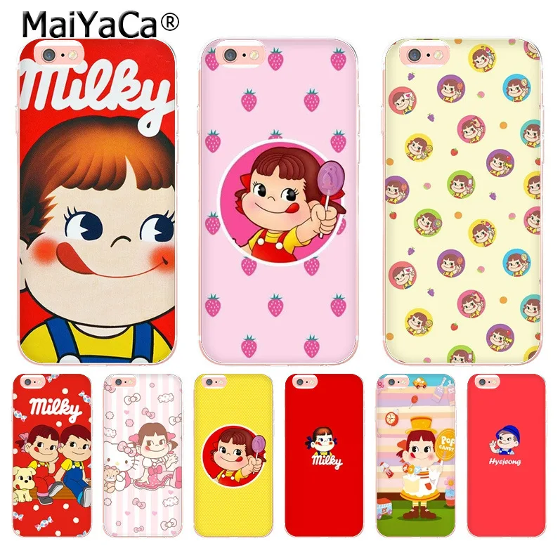 

MaiYaCa Fujiya Milky Peko chan Coque Shell Phone Case for Apple iPhone 8 7 6 6S Plus X 5 5S SE 5C XS XR XSMAX