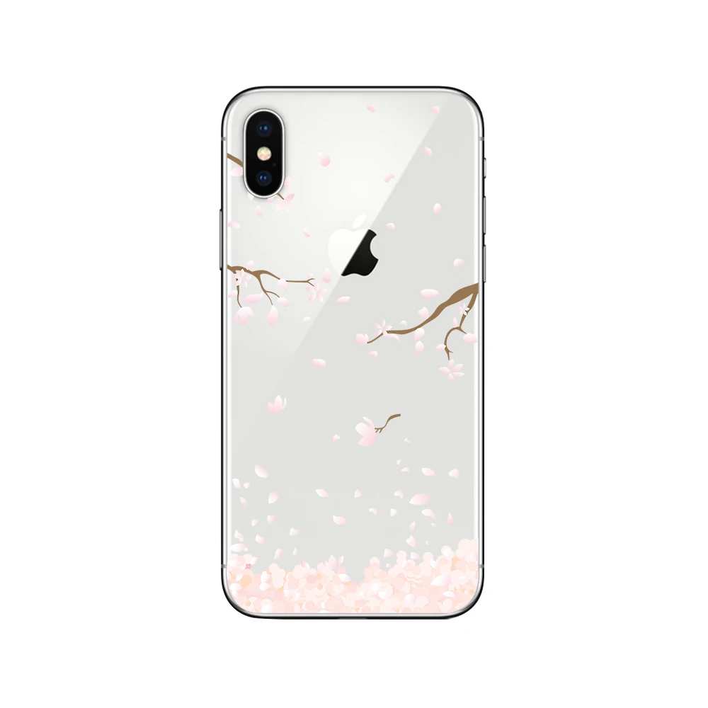 Чехлы для телефонов ciciber Cherry Blossom Tree для iphone 11 Pro XR XS MAX X, мягкий чехол из ТПУ для iphone 7, 8, 6, 6S Plus, 5S, SE, чехол