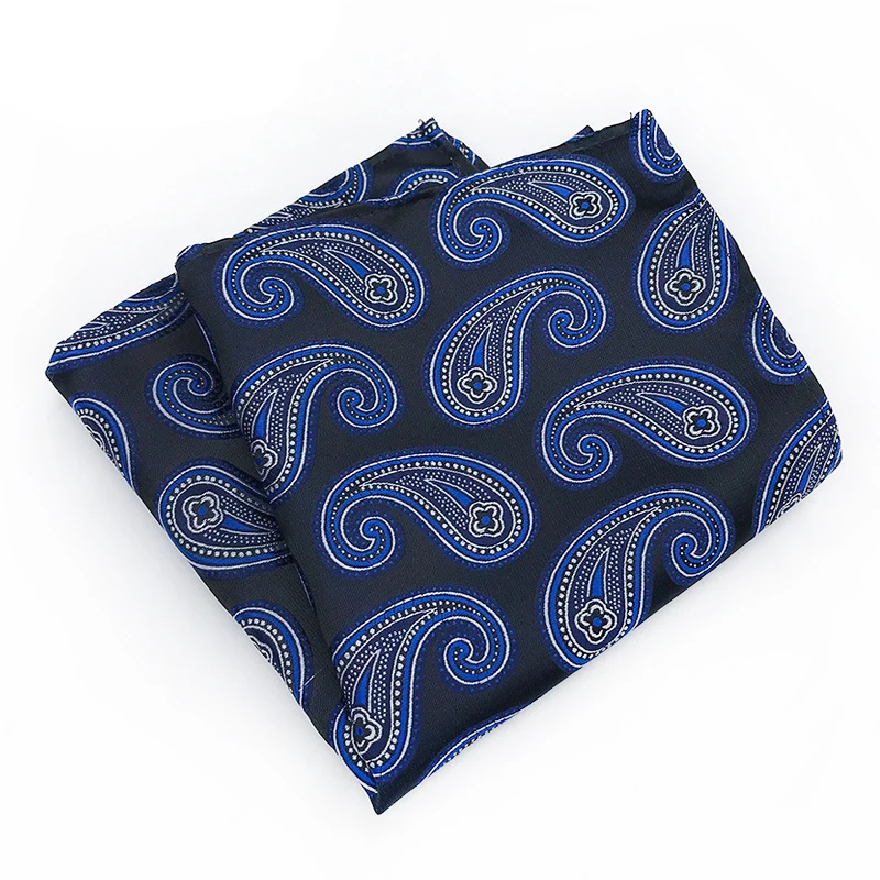 Fashion Male Paisely Floral Printed Handkerchief Pocket Square for Mens