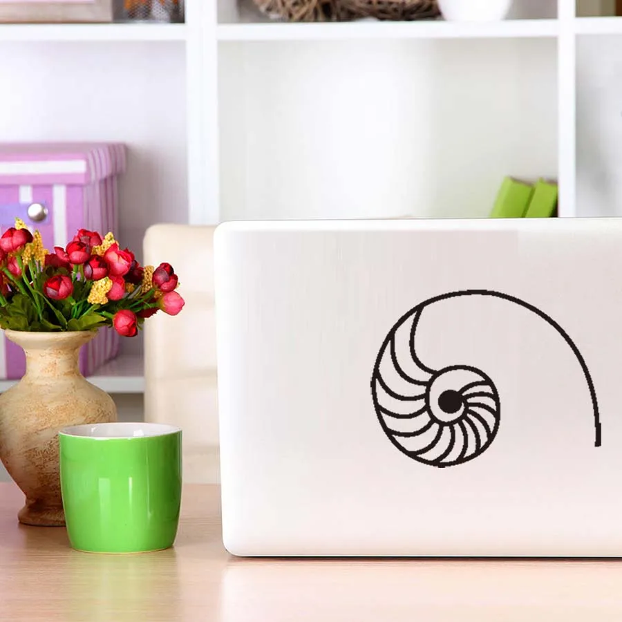Спираль Nautilus оболочки ноутбука Холодильник настенные наклейки macbook iPad Компьютер