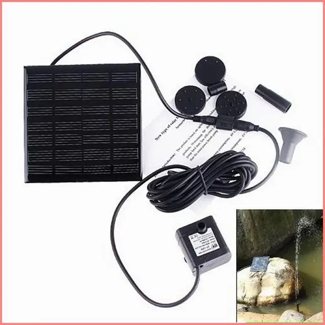 1.2W Solar DC Brushless Pump for Rockery Fountain Garden Miniature Weak Light Type Water Spray Aerator