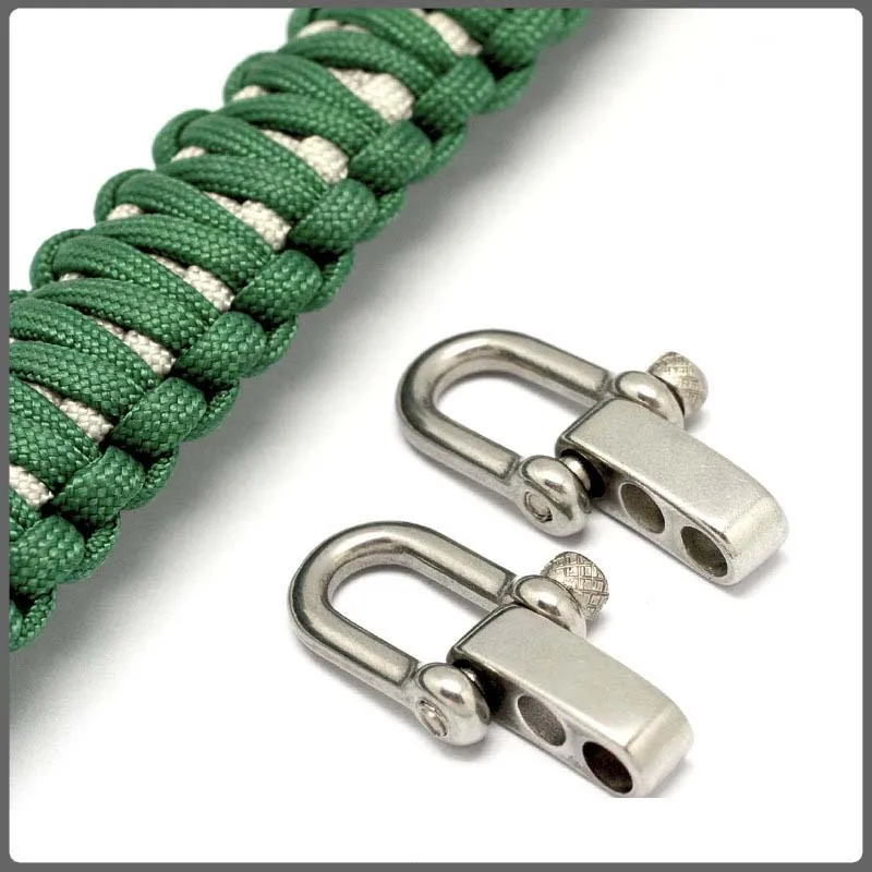 SU LIFE 7 Packs Metal Buckles For Survival Paracord Bracelets, Adjustable Stylish Alloy Clasps, U Shackles, Bow Shackles DIY Craft Buckles