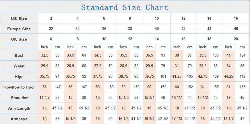 Size Chart 1