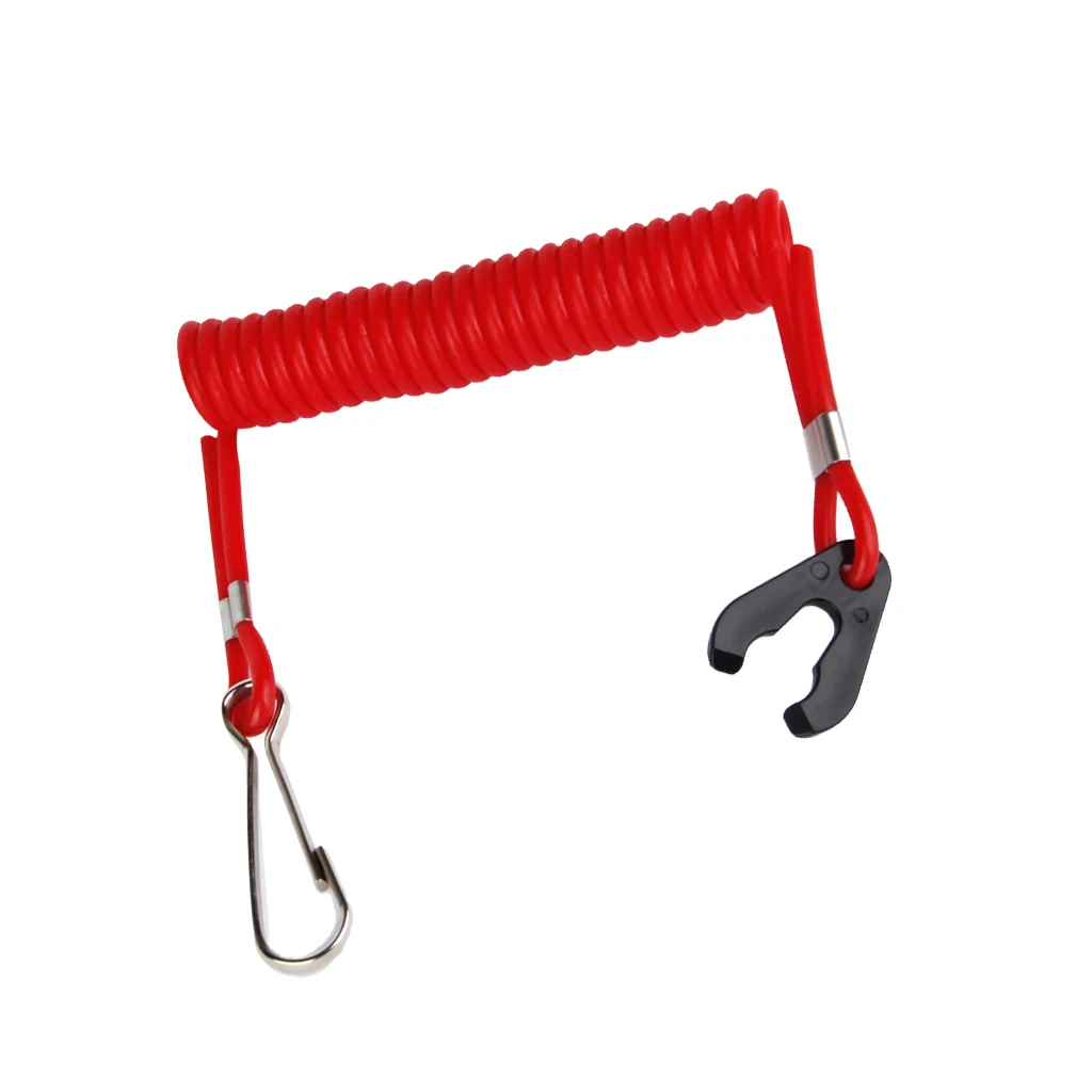MagiDeal Safety Boat Motor Outboard Kill Switch Key Lanyard Ignition Red Water Sports Rowing Boats Tools