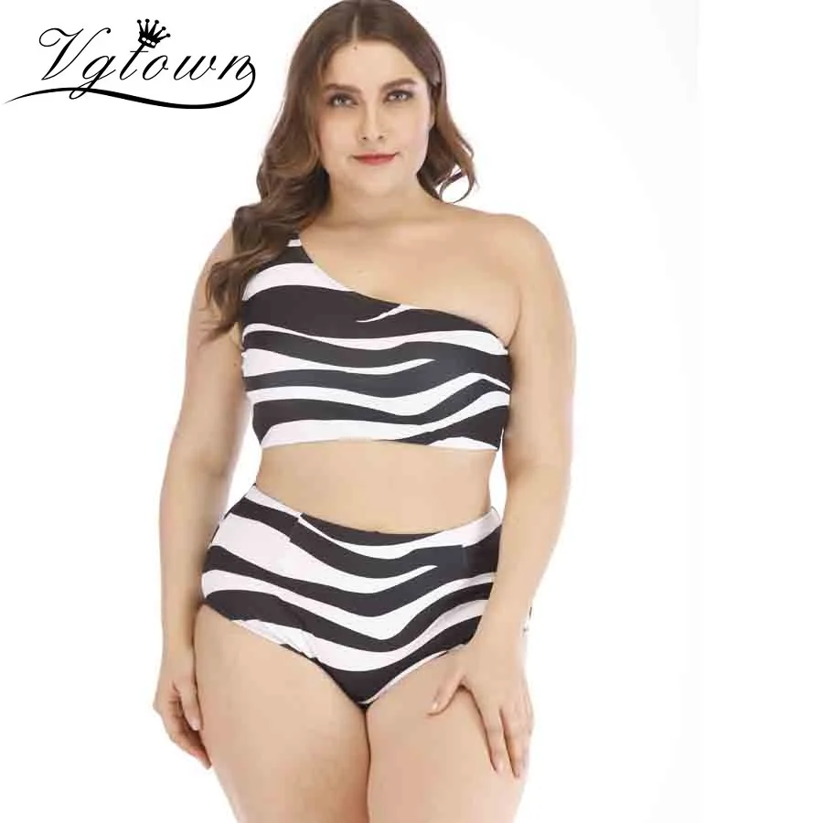 

2019 New 2pcs Plus Size 5XL Women Summer Swimwear Swimsuit Bikini Set Push-up Padded Stripe Beachwear Swimsuit Bathing Suit