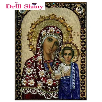

Drill Shiny religion Diamond Painting 3D DIY Diamond Embroidery Full Square Cross Stitch Rhinestone Mosaic Painting Gift