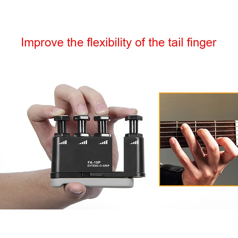 

New Flanger Extendable Strength Adjustable Finger Exerciser Train for Ukulele Guitar Bass Piano Violin LMH66