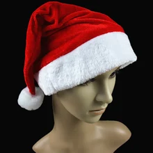 Веселые рождественские шапки толстые ультра мягкий плюш Санта-Клаус праздничные шапки CTCH-3