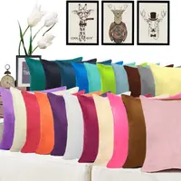 Лидер продаж модная Наволочка на заказ замшевый Однотонная одежда бросить декор подушки для диван автомобиля CushionCover Оптовая 40/45/50/60/70 см - изображение