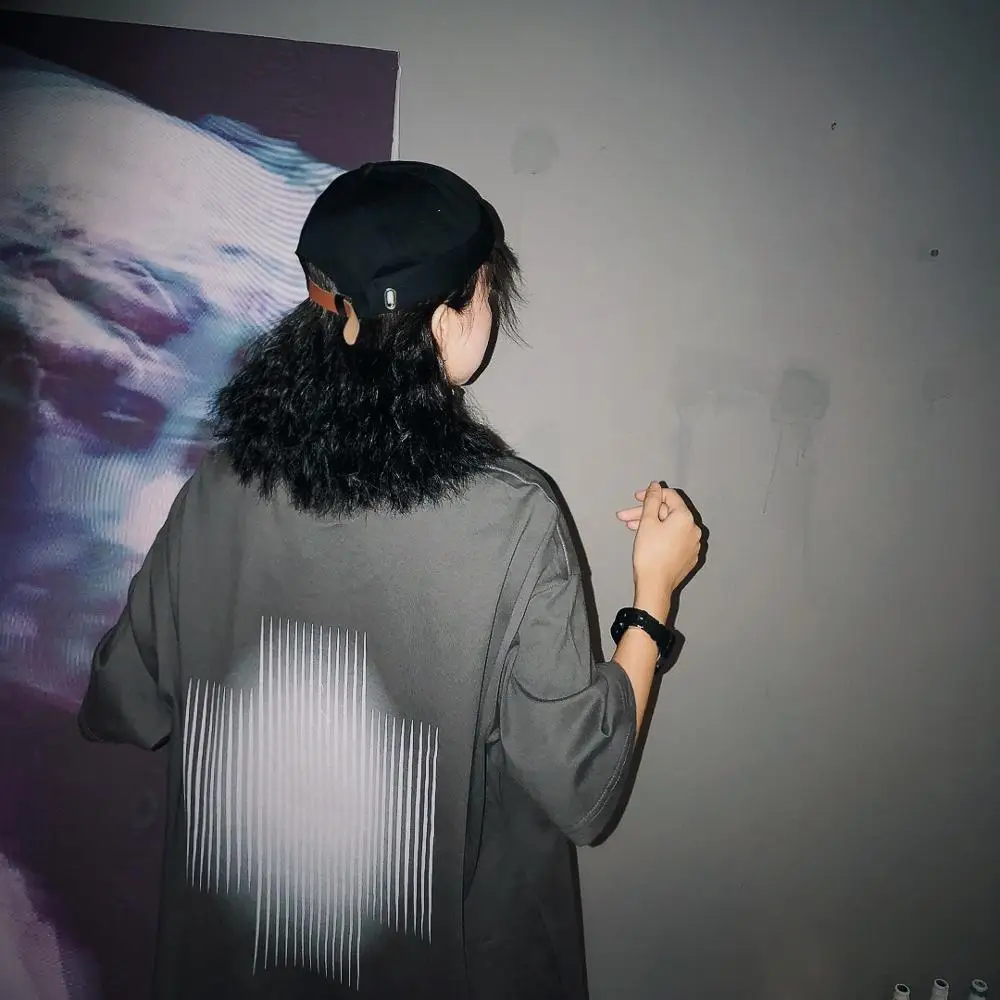 Jasmine's mismising T-Shirt s дизайн с двойным воротником с коротким рукавом Свободная большая футболка Harajuku античный Топ Футболка