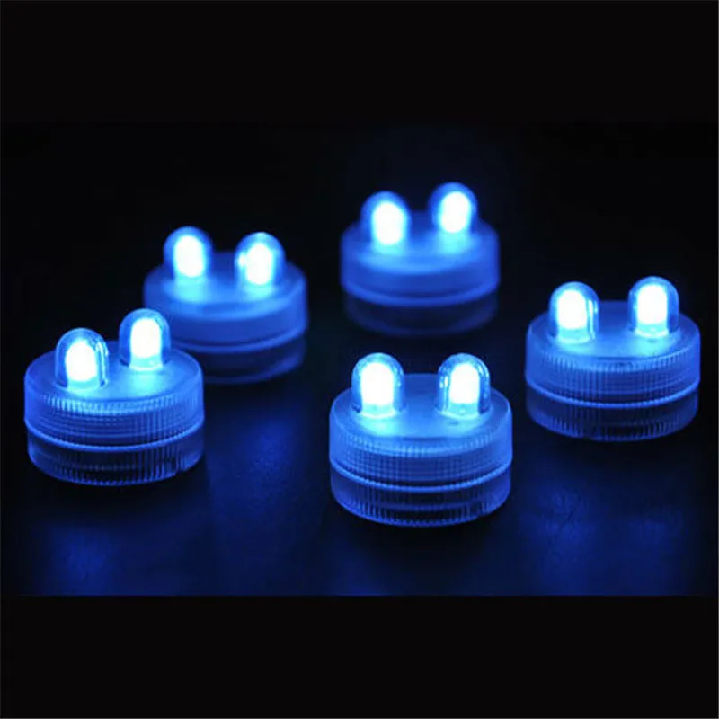 Super Bright 2 LED Submersible LED Battery Operated Tea Light (Pack of