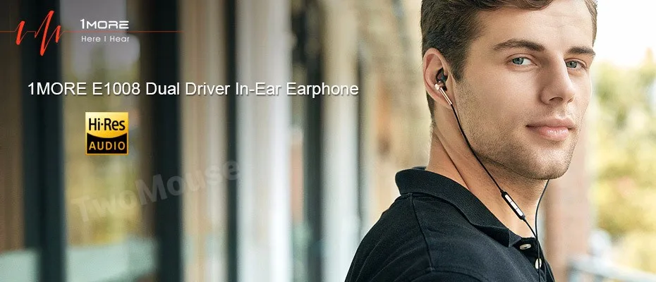 1MORE E1008 Dual Driver – אוזניות + סט מתאמים – במחיר מעולה: 59.99$ !! 4 x00