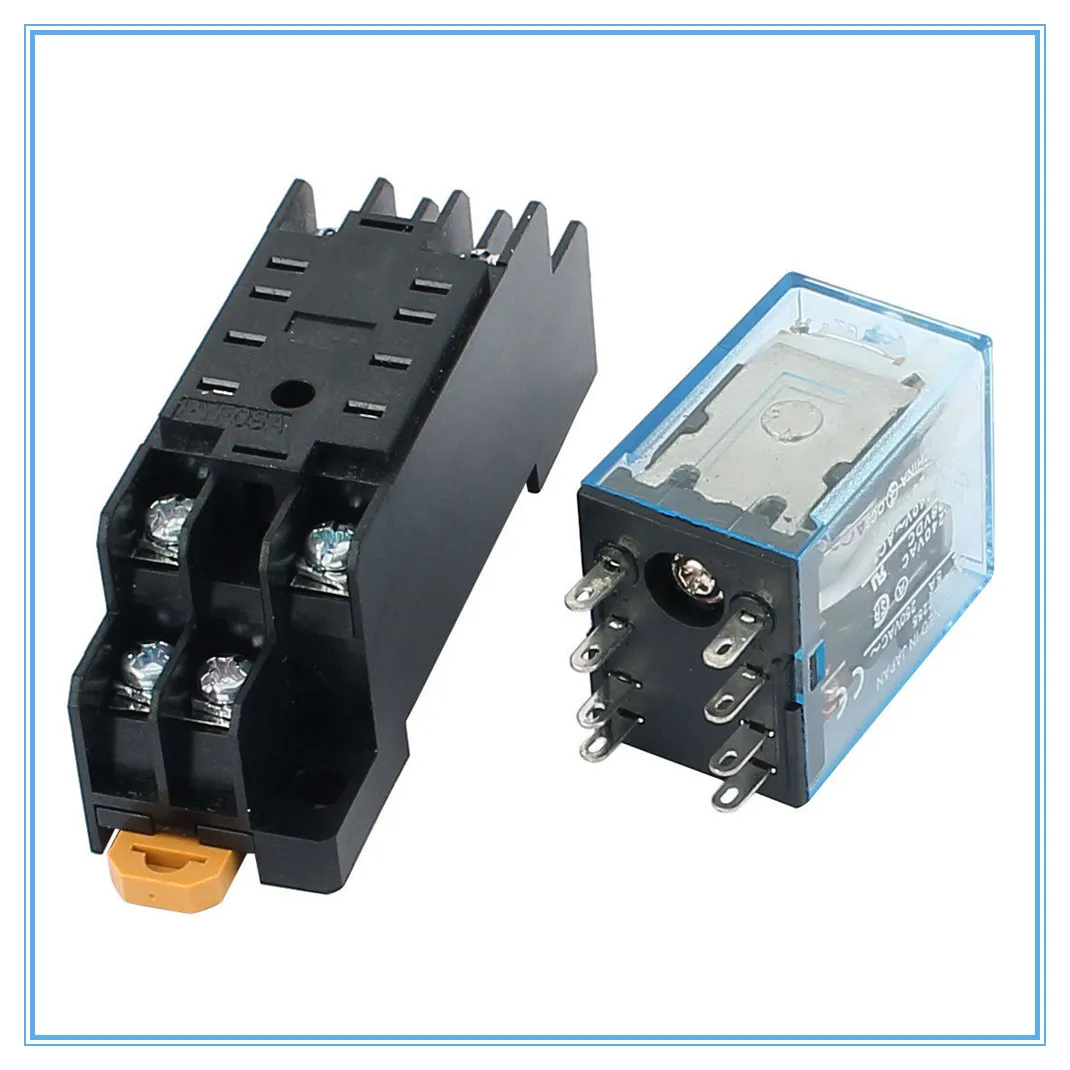 

MY2P HH52P MY2NJ 12V 24V DC / 110V 220V AC coil general purpose DPDT micro mini relay with socket base