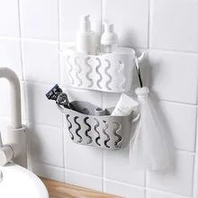 Shelf Suction-Sponge-Holder Baskets Storage-Rack Clip Soap-Dish Bathroom-Towel Kitchen-Organizer