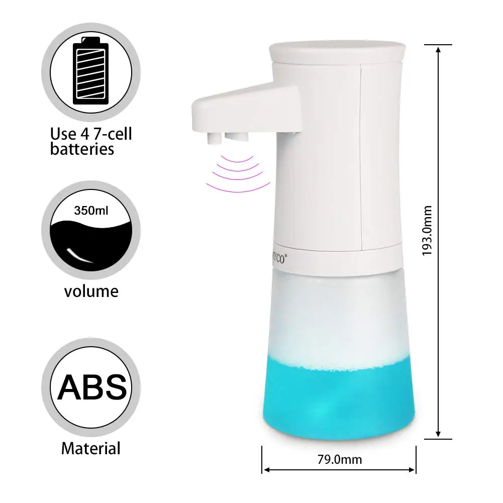 Advanced Foaming Soap Dispenser Automatic ABS Kitchen Dispenser Translucent Hand Wash Liquid Shampoo Foam Pump Infrared Sens