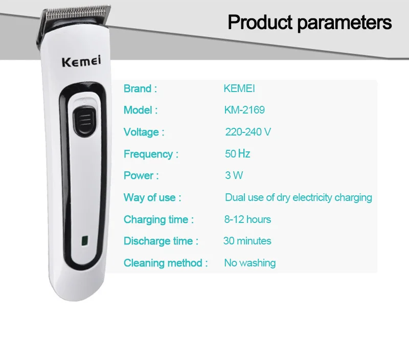 Волосы Kemei триммер для мужчин перезаряжаемые бритвы Парикмахерская Машинка для стрижки волос Электрический станок для бритья мужской Уход за волосами машинки для стрижки