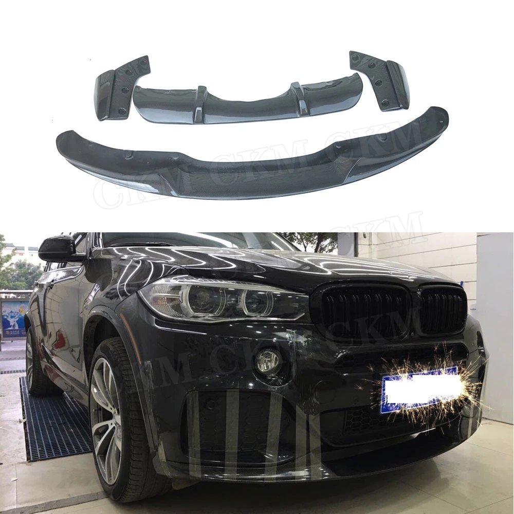 

For X5 Carbon Fiber Bodykits Front Rear Lip Diffuser Splitters Spoiler For BMW X5 F15 M-Tech M Sport 2014-2018 Bumper Decoration