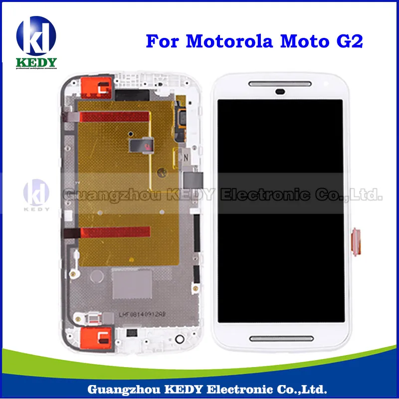 

10pcs Original LCD Screen Digitizer with frame Assembly For Motorola MOTO G2 XT1063 XT1068 XT1069 with Touch Spare Parts FreeDHL