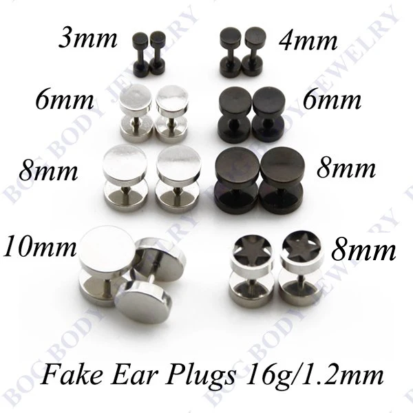 Bog Lot 8 Pairs Mix Size Surgical Steel Ear Studs Earrings Cheater Bog Lot 8 Pairs Mix Size Surgical Steel Ear Studs Earrings Cheater Faux Fake