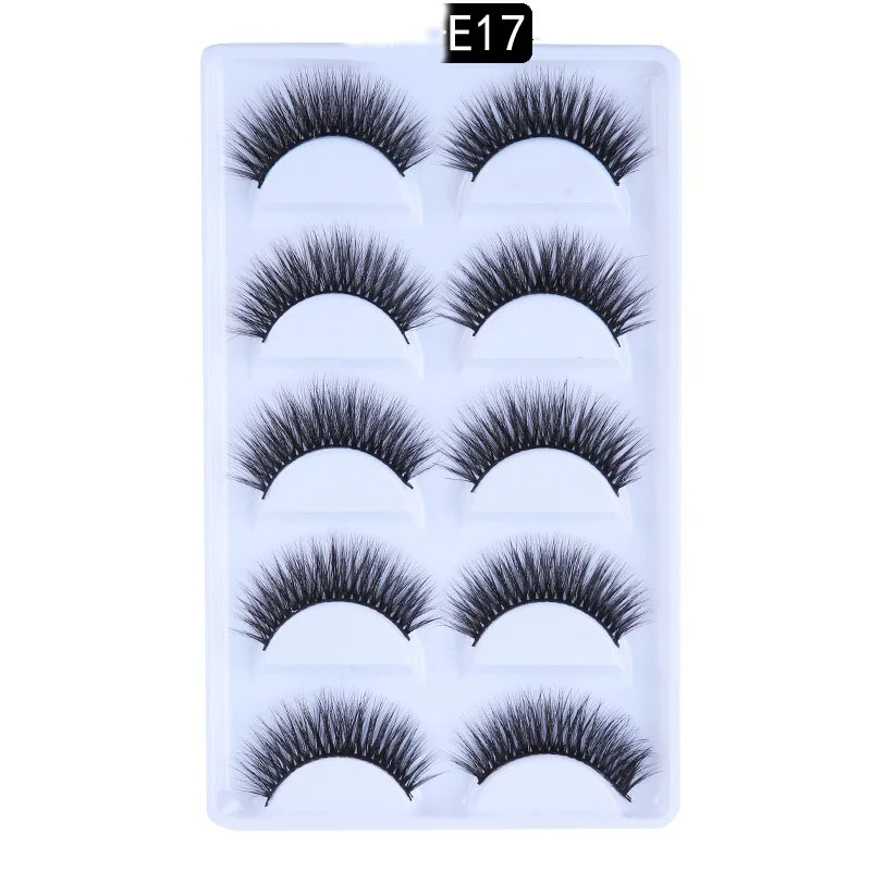 5 Pairs Mink Eyelashes New 3D Mink Lashes Thick HandMade Full Strip Fake Lashes Make up Eye lashe False Eyelashes Makeup - Цвет: 17