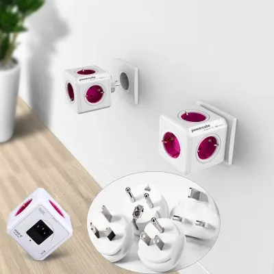 

1 Piece Allocacoc PowerCube Socket US / EU / UK / AU Travle Plugs 5 Outlets Adapter with free shipping