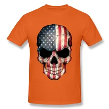 2018 Newest Adult Orange T Shirt 100% Cotton Fabric Plus Size Europe Tshirt For Men American Flag Skull Full Print T Shirt 3D 2018 Newest Adult Orange T Shirt 100% Cotton Fabric Plus Size Europe Tshirt For Men American Flag Skull Full Print T Shirt 3D