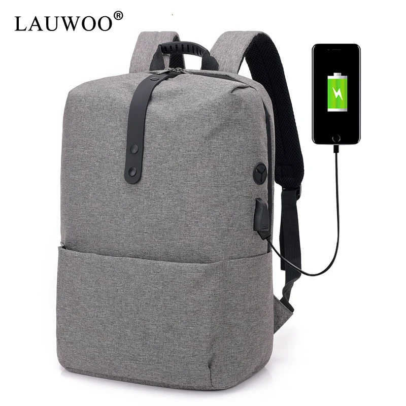 LAUWOO бренд мужской рюкзак защита от кражи USB зарядка 15 &quotноутбук мужские и женские